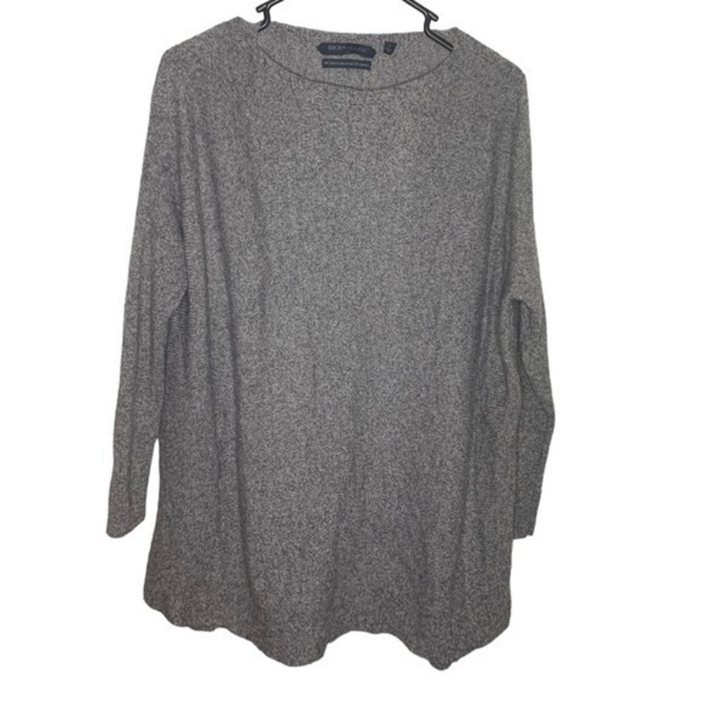 Brown Allan 1883 Tunic Sweater Wool Cashmere Size Medium - Picture 1 of 3